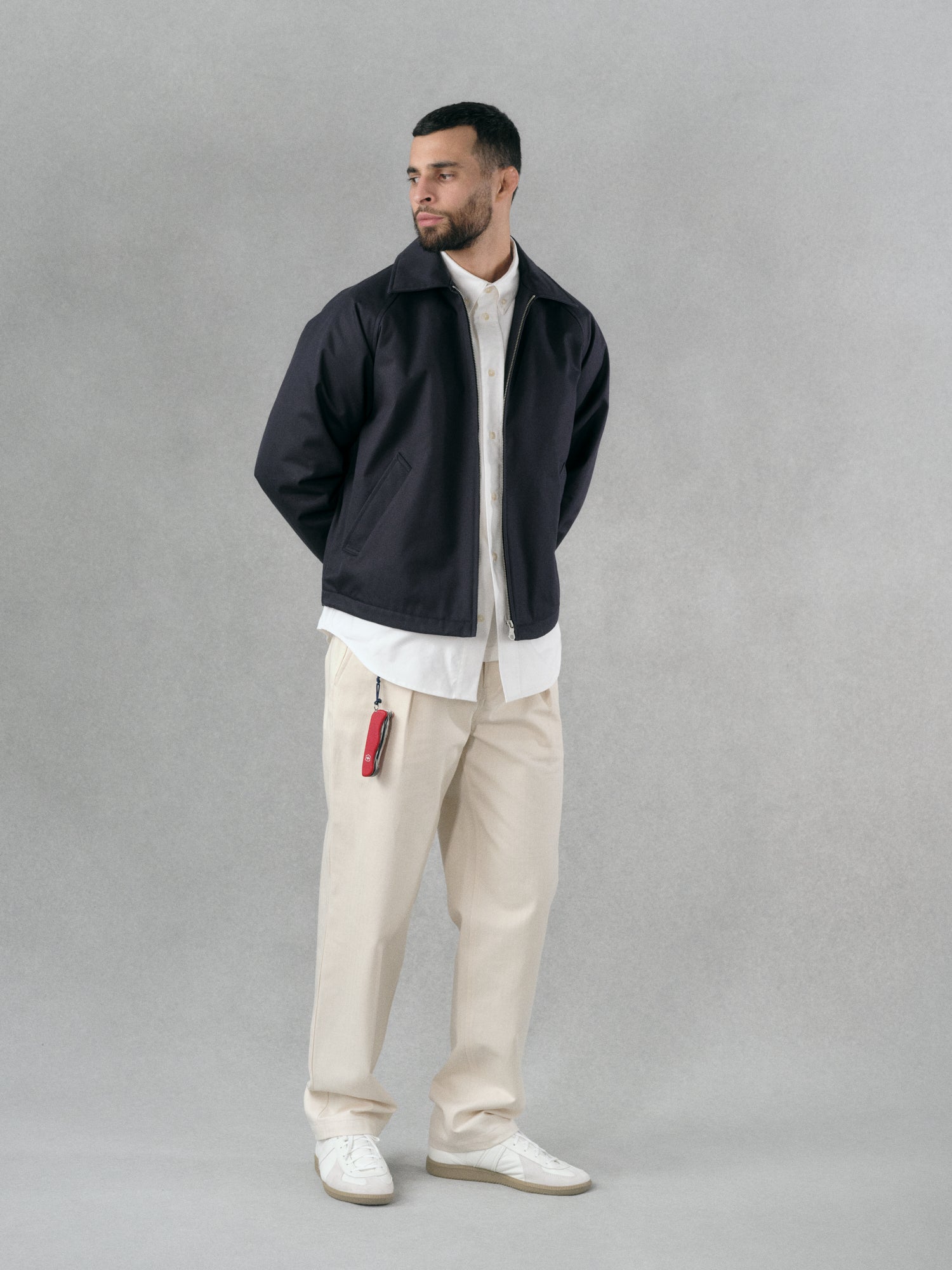 Coach Jacket - Navy Blue – saberin plus