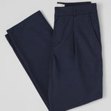 Pleated Pant - Navy Blue